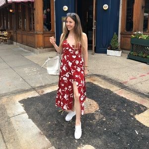 Red Floral Dress